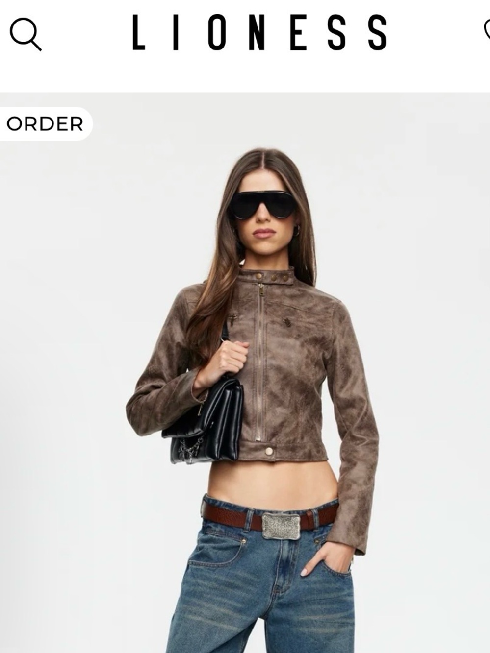 Lioness Bella Moto Jacket Sz M